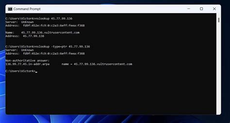 command prompt dns lookup.